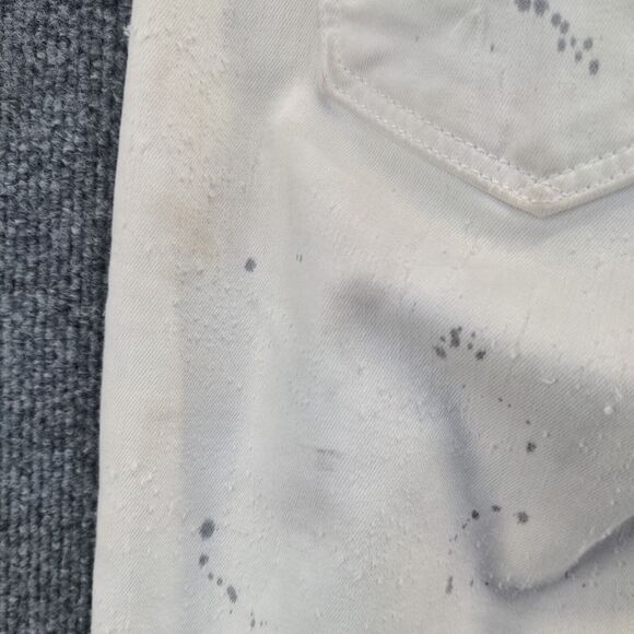 Cult of Individuality Womens Jeans White Gray 27 Gypsy High Rise Paint Splatter - Picture 9 of 14